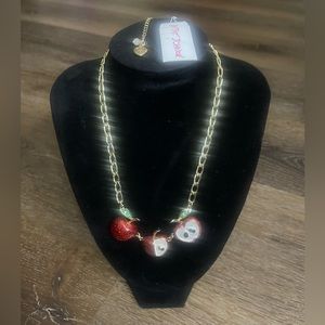 Betsy Johnson Apple necklace